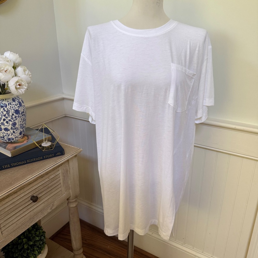 FP Movement by Free People White Short Sleeve Pocket Tee